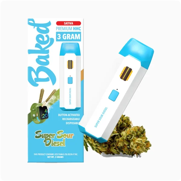 Baked Desechables HHC 3g Super Sour Diesel Sativa