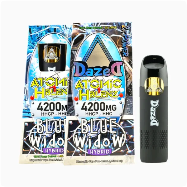 Dazed Atomic H Blenz Desechable 4.2g HHC Blue Widow Híbrida